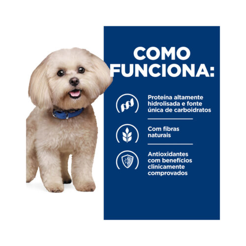 Ração Prescription Diet Z/D Alergias Alimentares e da Pele Hills para Cães Adultos Pedaços Pequenos 3,17kg - Image 3